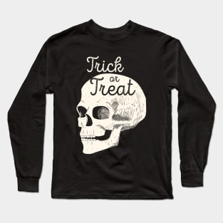 Halloween Skull Trick or Treat (White) [HT] Long Sleeve T-Shirt